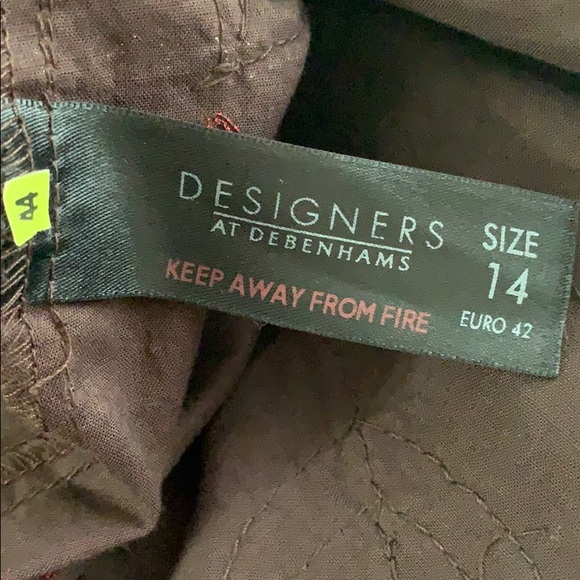 ROCHA.JOHN ROCHA * Size 14 * Embroidered and Sequin Top * Brown & Red - Picture 7 of 8